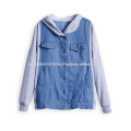 women loose style jeans jacket fleece sleeves wholesale